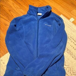 Columbia Blue Ski Jacket with Full Zip and High Collar